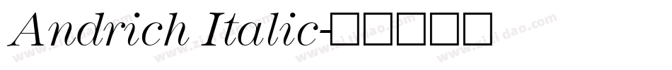 Andrich Italic字体转换